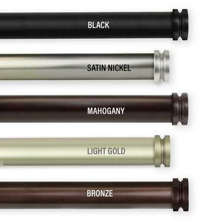 Bun 1 Dia Curtain Rod 120 170 Inch Mahogany Walmart Com