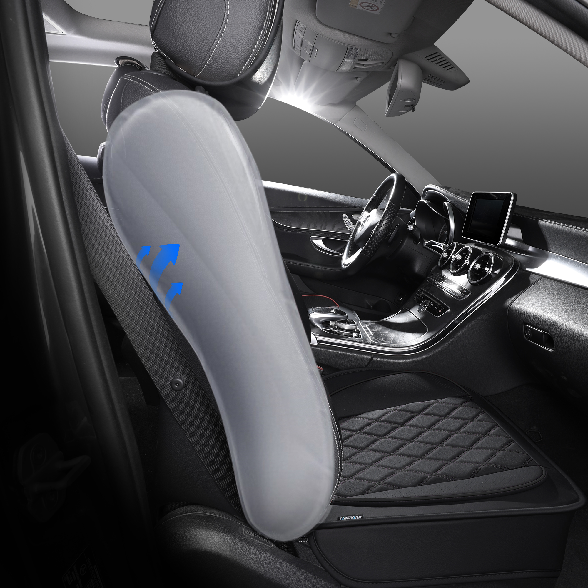 Universal Front Car Seat Covers for 2 Seats, Full Surround Protection, Luxury Black Design, Compatible with Cars SUVs Trucks, Anti-Wear Waterproof Front Seat Protector Set