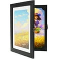 thumbnail image 1 of Kids Art Frame A4 Opening Photo Frames with Fixed Strap Wooden Kids Artwork Display Frame for Crafts Drawing, 1 of 11