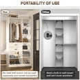 thumbnail image 5 of Homieasy Freestanding Closet System, 40 Inches Stand-Alone Wardrobe with 10 Shelves, 80'' Height Adjustable Cloth Garment Rack with 2 Wood Drawers, Wood Walk-in Closet with Hanging Rod, White, 5 of 8