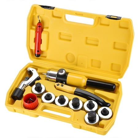 Tube Expander Tool Yescom Hydraulic Tube Expander Swaging 7 Lever Expander Tools Kit HVAC Tool w/ Case ()
