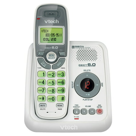 VTech CS6124 DECT Digital Cordless Phone Answering System with Caller ID, Handset Telephone and Answering Machine (New Open