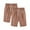 Brown, variant on Cowsor Girl's Knee-Length Bermuda Casual Shorts with Elastic Waist Drawstring 2PC
