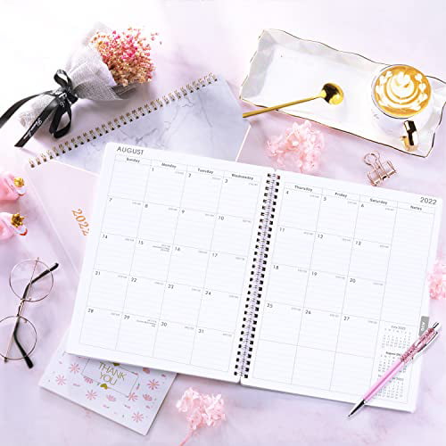 2022 Thick Paper Holidays 2022 Planner 8 x 10 Dec Jan Calendar Contacts Planner 2022 Weekly & Monthly with Tabs 2022 Black Twin-Wire Binding 