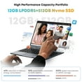 thumbnail image 4 of CHUWI 10.51" 360° Touchscreen Mini Laptop 512GB SSD 12GB RAM,Intel Quad-Core 12th Alder Lake N100(Up to 3.4GHz),Windows 11,2 in 1 Tablet Notebook Computer,1TB SSD Expand, 4 of 13