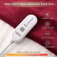 thumbnail image 3 of Heated Blanket Electric Twin Size 62" x 84",Soft Thickened Flannel to Sherpa Electric Blanket,Heating Blanket with 5 Heating Levels & 4 Hours Auto Off,ETL Certified Fast Heating Electric Blanket Twin, 3 of 7