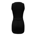 thumbnail image 5 of DHFJKG Summer Dresses For Women Vacation Clothes Sleeveless Square Neck Drawstring Waist Slim Fit Mini Sundress Travel OutFits Cozy Dresses, 5 of 5