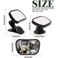 thumbnail image 2 of 2 Pieces Car Rear View Mirror, Durable Car Rear View Mirror, 360 Adjustable, 2 of 5
