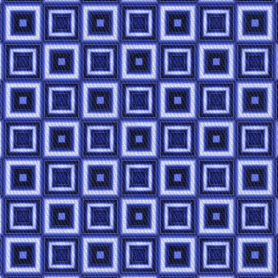 Ahgly Company Indoor Square Patterned Sky Blue Dress Blue Area Rugs, 7' Square