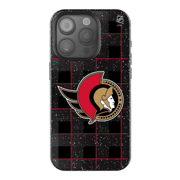 Keyscaper  Ottawa Senators Plaid Bling iPhone Case