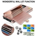 thumbnail image 4 of Feishell Shoulder Case for Samsung A53 5G, Wallet with Credit Card Holder Lanyard Crossbody Strap Women Girls Leather Magnetic Clasp Protective Square Flip Cover for Samsung Galaxy A53 5G, Rosegold, 4 of 10