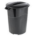 thumbnail image 1 of 32 Gallon Heavy Duty Plastic Garbage Can, Included Lid, Indoor/Outdoor, Black, 1 of 5