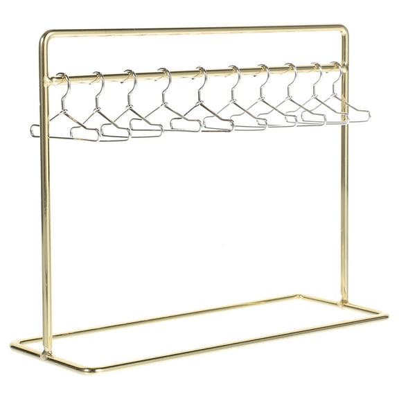 Amosfun Miniature Furniture Doll Garment Rack Iron Assorted Color 1 Set for Nursery Room