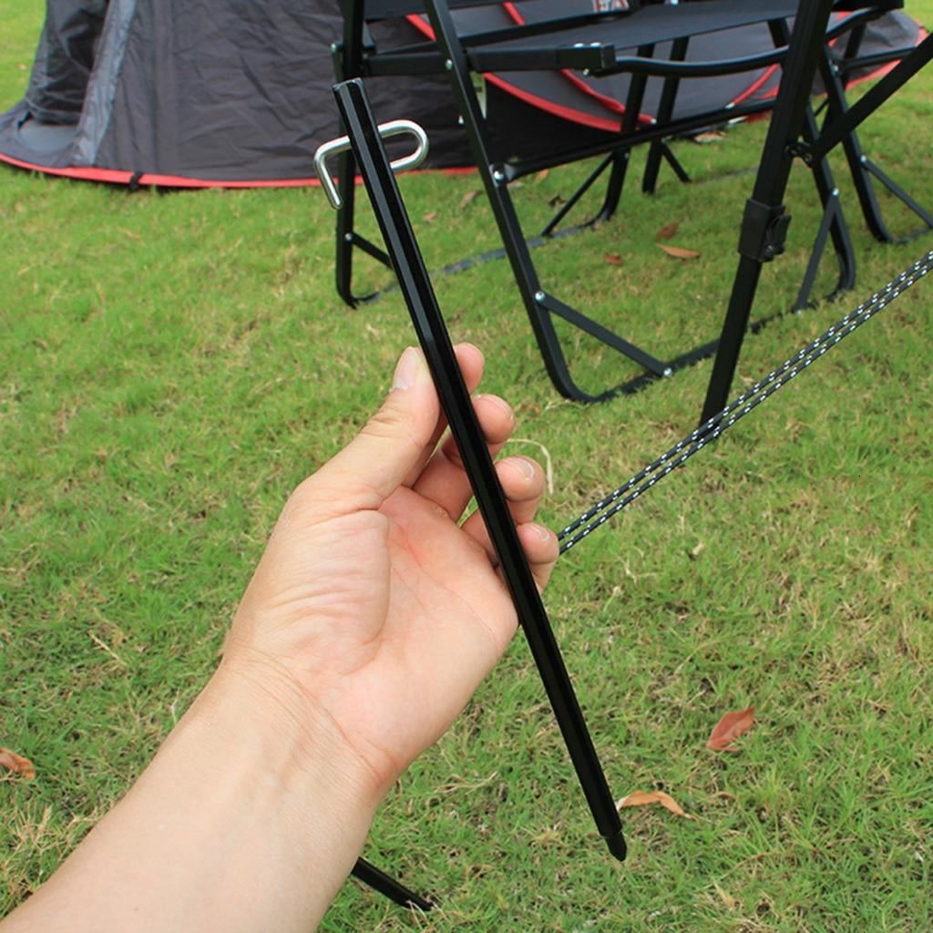 Yihuala Aluminum Alloy Camp Tent Stakes Heavy Duty Tarps Peg Camping Stakes Tent Peg Ground Peg for Outdoor Camping Canopy Tarps
