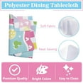 thumbnail image 2 of Easter Rectangle Tablecloth 60 x 104 Inch, Colorful Pastel Easter Eggs Decorative Table Cloth Dining Table Cover, Spring Dinner Party Picnic Decoration, 2 of 6