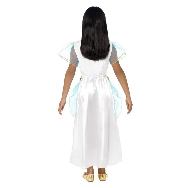 Deluxe Cleopatra Girl Costume Kids White Blue Deluxe Cleopatra Girl Costume Kids White Blue