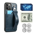 thumbnail image 3 of Crossbody Wallet Case Leather with Hand Strap Holder for iPhone 13,iPhone 13 pro,iPhone 13 pro max,iPhone 13 mini Case,Kickstand,Vertical plug-in card, 3 of 5