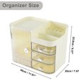 thumbnail image 4 of Organizador de Maquillaje Unique Bargains Almacenamiento Cosmético a Prueba de Polvo para Tocador con Cajón Color Crema Blanco, 4 of 7