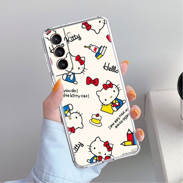 Case Cute Cat Transparent - Samsung Galaxy S21