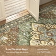 thumbnail image 3 of Washable Area Rug for Living Room, Curtilage 8'x10' Floral Vintage Green Indoor Rug, Low Pile & Stain Resistant Carpet for Bedroom, Office, 3 of 9