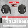 thumbnail image 3 of First Mfg Co - Titan - Men's Motorcycle Biker Riding Black Leather Jacket - 3X Large, 3 of 5