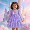 thumbnail image 3 of Shadoumai Easter Day Dresses Girls Happy Easter Easter Print Flutter Sleeve Cozy Suspenders Princess Sundress Summer Dresses for Girl, 3 of 4