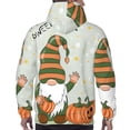 thumbnail image 7 of Kdxio Gnome Holding A Pumpkin Print Mens Casual Hooded Collar Drawstring Hoodies Pullover Sweatshirts Casual Long Sleeve Shirts-Large, 7 of 7