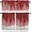 Noël2250l8302, variante sur Ensemble de Rideaux et Cantonnières de Cuisine, Texte Bonne Année Motif Étoile Mot Noir Blanc Court Poche pour Tringle Ensemble de Rideaux de Fenêtre 3 Pcs pour Chambre, Salle de Bain, 24 Pouces de Long