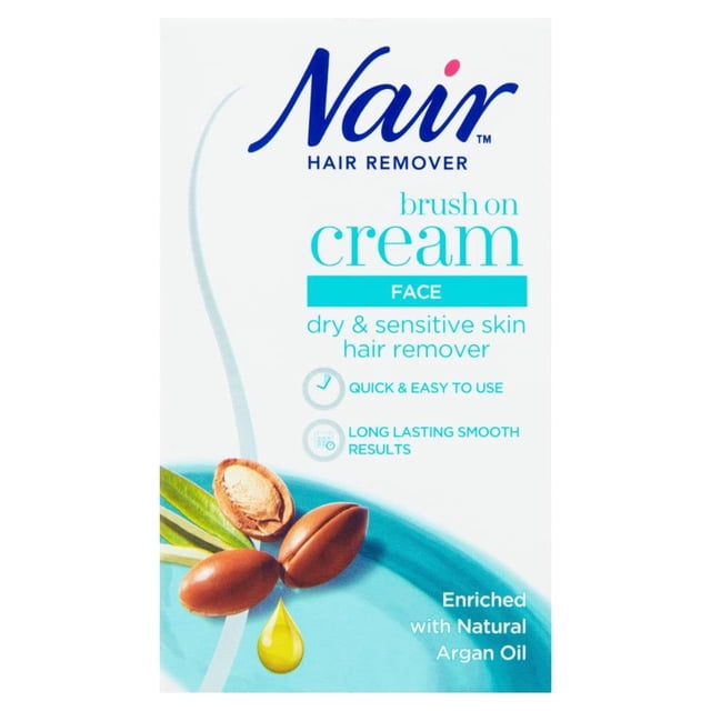 Crema Depilatoria Facial Nair con Aplicador de Brocha 50 ml