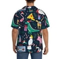 thumbnail image 5 of Disketp Men's Hawaiian Cute Funny Animals Print Shirts Button Down Holiday Beach Shirts-Small, 5 of 7