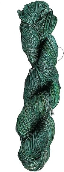 Knitsilk 3 Ply Mulberry Silk Lace Weight Yarn, 50 Grams - 260 Yards, Dark Green