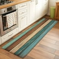 thumbnail image 3 of Runner Rugs 2x6 Ft, Teal Turquoise Wooden Non Slip Area Rugs for Kitchen Bedroom Entryway, Rustic Retro Farmhouse Western Country Washable Carpet Runner Rug Floor Mats for Bedroom Home Decor, 3 of 9