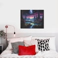 thumbnail image 4 of Lsque Fantasy Landscape Starry Night Print Wall Art – Decorative Picture for Living Room, Bedroom, and Office (Horizontal), 4 of 6