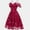 Wine, variant on ZKCCNUK Women Lace Off-The-Shoulder Sling Short Sleeves Party Dress Cocktail Prom Ballgown Vintage Dress Wedding Guest Dresses for Beach Party