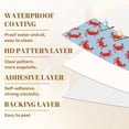 thumbnail image 6 of Crab Peel and Stick Wallpaper 23.6in x 9.8ft Red Crabs Swimming Light Blue Contact Paper Vinyl Waterproof Self Adhesive Wall Paper for Bedroom Shelf Cabinet Renter Friendly, 6 of 8