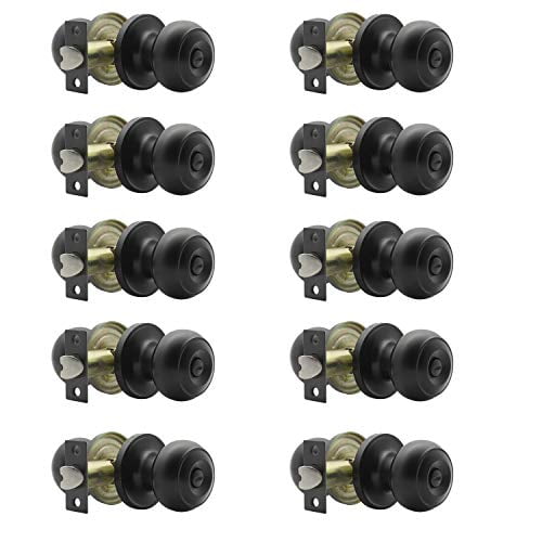 10 Pack Door Lock Round Privacy Door Knob Doorknobs Keyless Interior