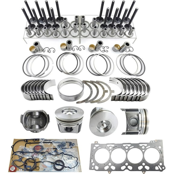 V2607 Engine Overhaul Rebuild Kit (No cylinder liner) For Kubota V2607T V2607-DI V2607 Engine ER470 ER460 KX163 KX165 Excavator Piston Round Combustion Chamber 45.5mm