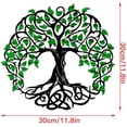 thumbnail image 5 of Árbol de la vida, decoración de pared de metal, obra de arte de hierro, árboles genealógicos redondos hechos a mano de 11,81 pulgadas, obras de arte para colgar en la pared de metal, 5 of 5