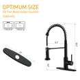 thumbnail image 5 of Boyel Living 3-function Kitchen Faucet Under The Pull Down Spout,Single Handle Kitchen Sink Faucets with Base Plate Suit to 1 or 3 Holes Matte Black, 5 of 9