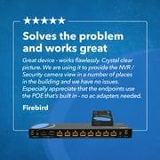 OREI Ultra HD 1x8 HDMI Extender Splitter Over CAT6/7 Upto 115 Ft Support 4K, Loop-Out, IR Remote, EDID (UHD18-EX115-K)