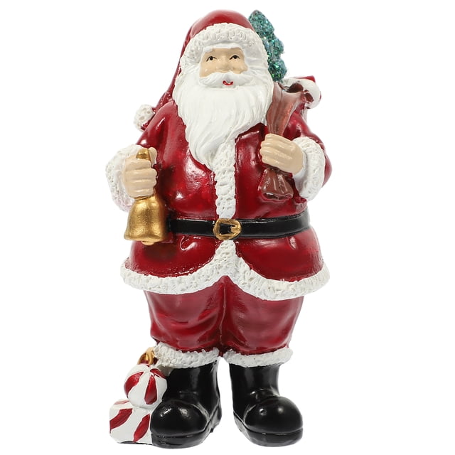 ColoMX Resin Santa Claus Statue Regalo de Navidad Fiesta de Navidad Artesanía de resina Santa Claus Figura