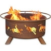 Patina Products F104 3'' Natural Rust Western Fire Pit