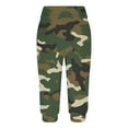 thumbnail image 4 of Capri Sweatpants for Women Summer Casual Outdoor Pull-Up Camo Print Joggers Trousers with Pocket Wide Leg Workout Pants, Multicolor, L, 4 of 6