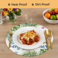 thumbnail image 4 of Summer Slippers Round 13 Inch Placemats Set of 2, Tropical Botanical Palm Leaves HeatResistant Non Slip Place Mats for Dining Table, Wipeable Braided Kitchen Table Mats for Housewarming, 4 of 9