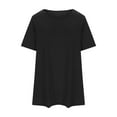 thumbnail image 4 of Hvyesh Women's Plus Size Tops Dressy Short Sleeve Tunic Tops 2025 Summer Casual Tee Shirt Flowy Hide Belly Blouses Gangas, 4 of 6