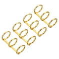 thumbnail image 1 of Unique Bargains 0.63' Dia. 3 Circle Detachable Metal Binder Rings Loose Leaf Rings, Gold Tone 4 Pack, 1 of 6