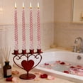 thumbnail image 3 of Dnogom 4PCS Valentine's Day Decor Electroplated Twisted Thread Candles, 9.84" Romantic Long Pole Candles For Wedding, Dinner & Holiday Decoration, 3 of 5