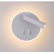 thumbnail image 1 of Lámpara de pared Lámpara de pared LED creativa para cabecera interior del hotel pasillo escalera sala de estar lámpara de pared de fondo lámpara de pared giratoria, Blanco, redondo, 3+7w, luz blanca fría, 14,5*14,5*7cm ER, 1 of 4