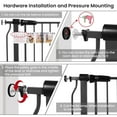 thumbnail image 6 of GIANNA Easy WalkThru Safety Gate for Doorways and Stairways, Fits 29.1 - 38.5 Inch Openings, With Auto-Close/Hold-Open Features, 30-inch Tall, Graphite, 6 of 6