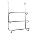 thumbnail image 6 of InterDesign York Over The Shower Door Towel Rack, White/Chrome, 6 of 6